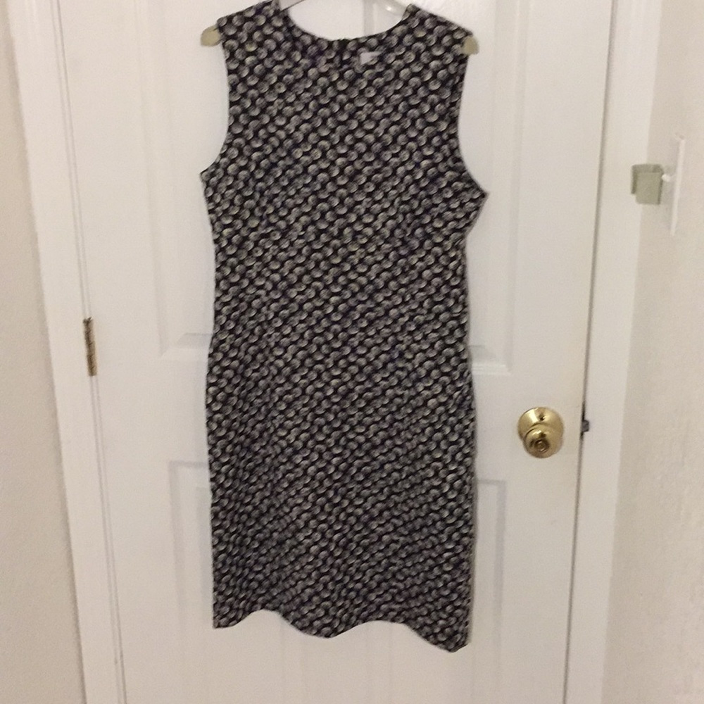 Work dress with polka dot pattern
